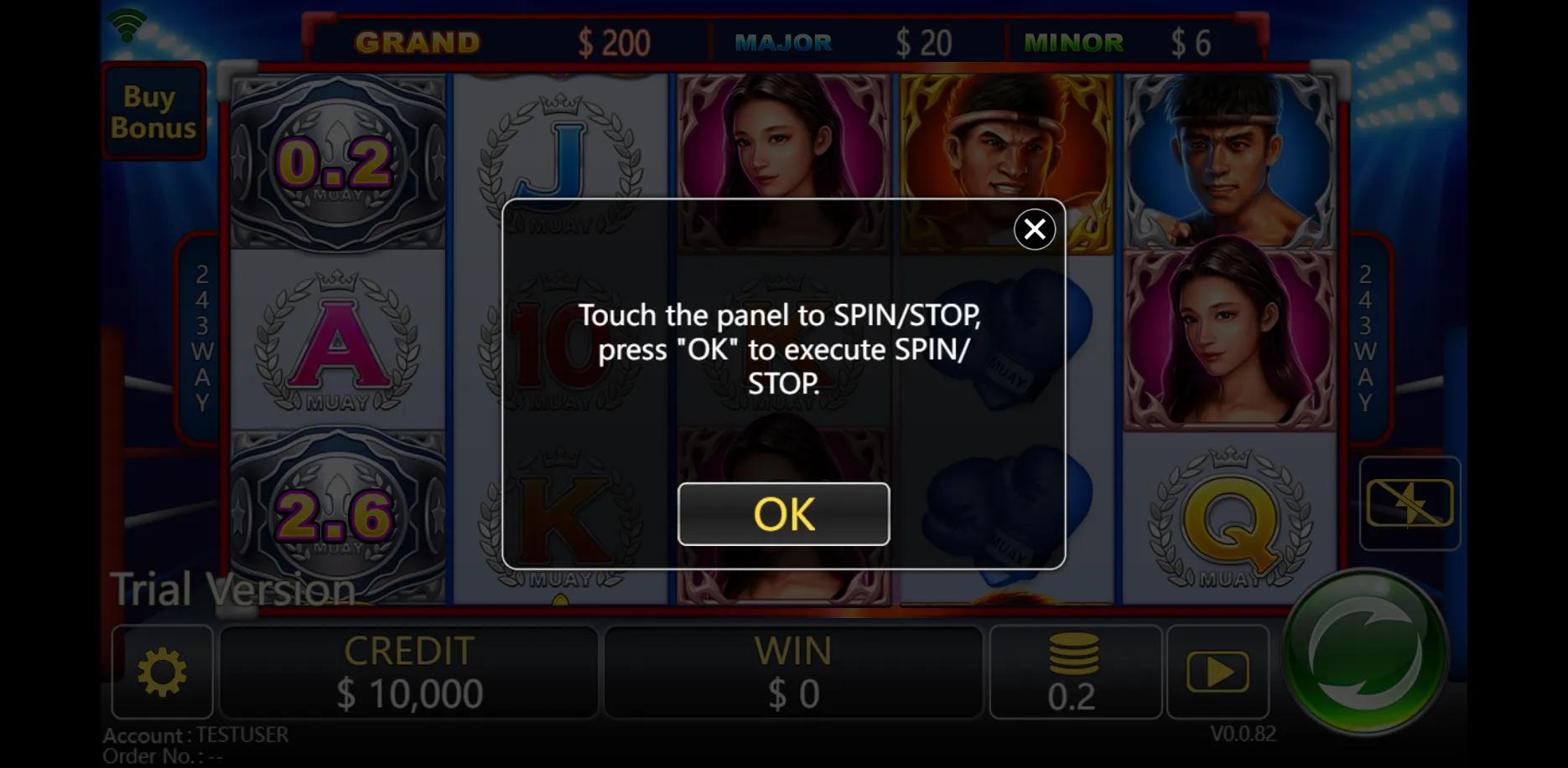 Muay Thai slot gameplay screenshot