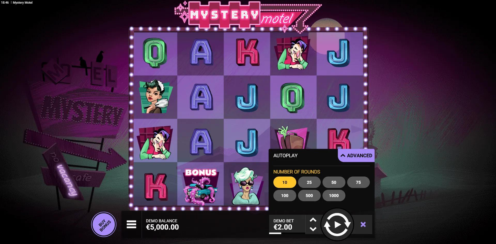 Mystery Motel slot gameplay screenshot