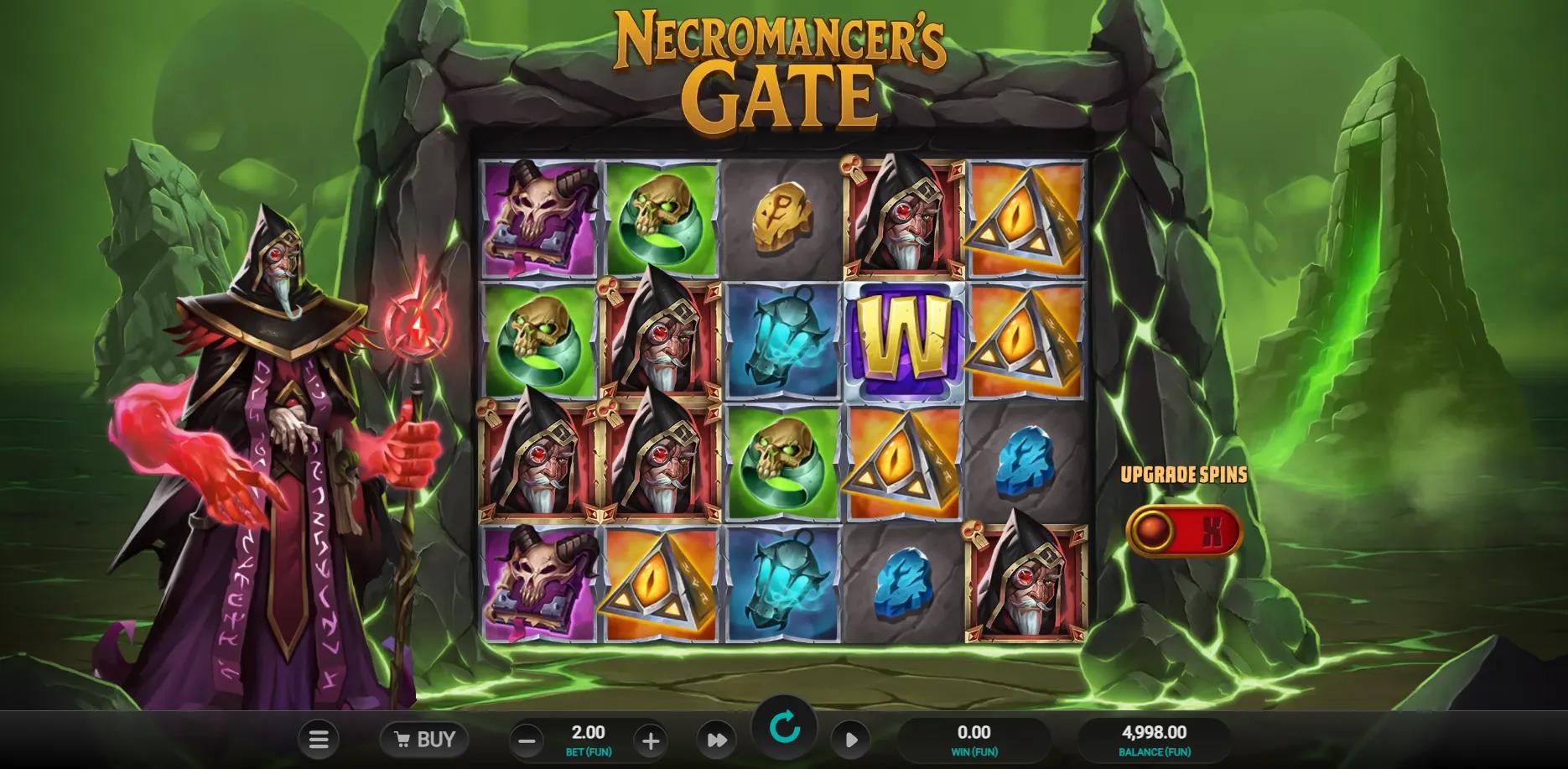Necromancer's Gate slot gameplay screenshot