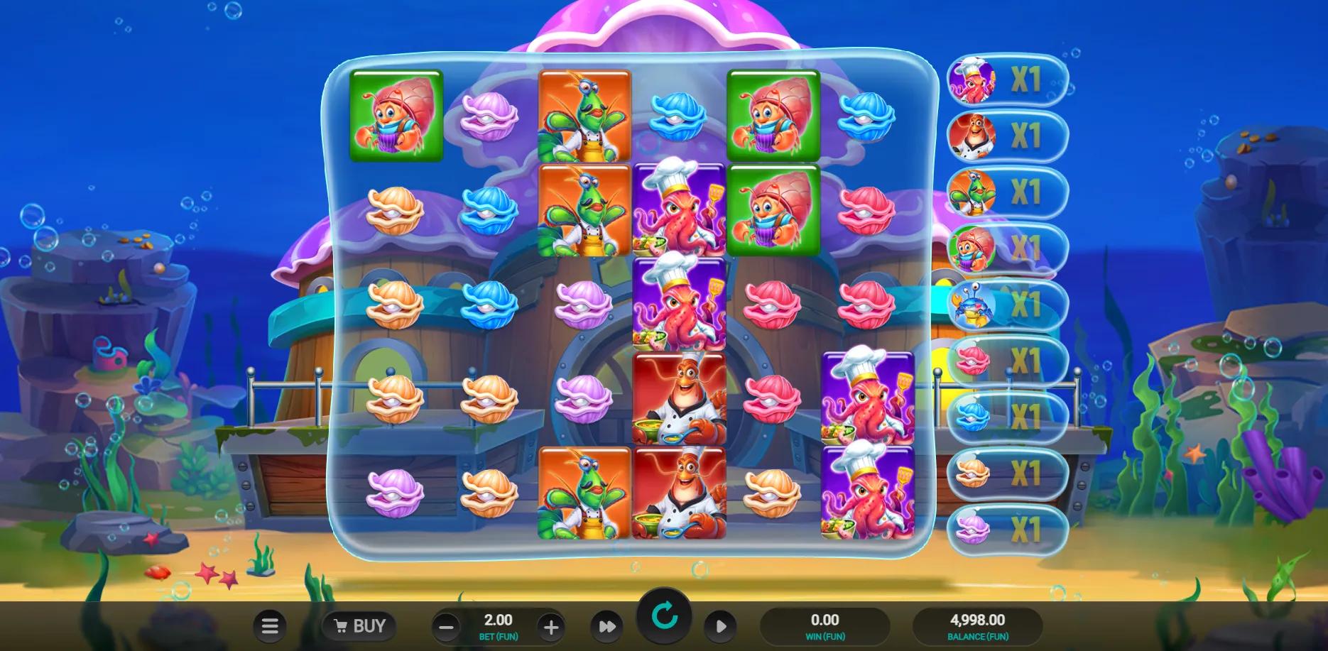 Octo's Crab Shack slot gameplay screenshot