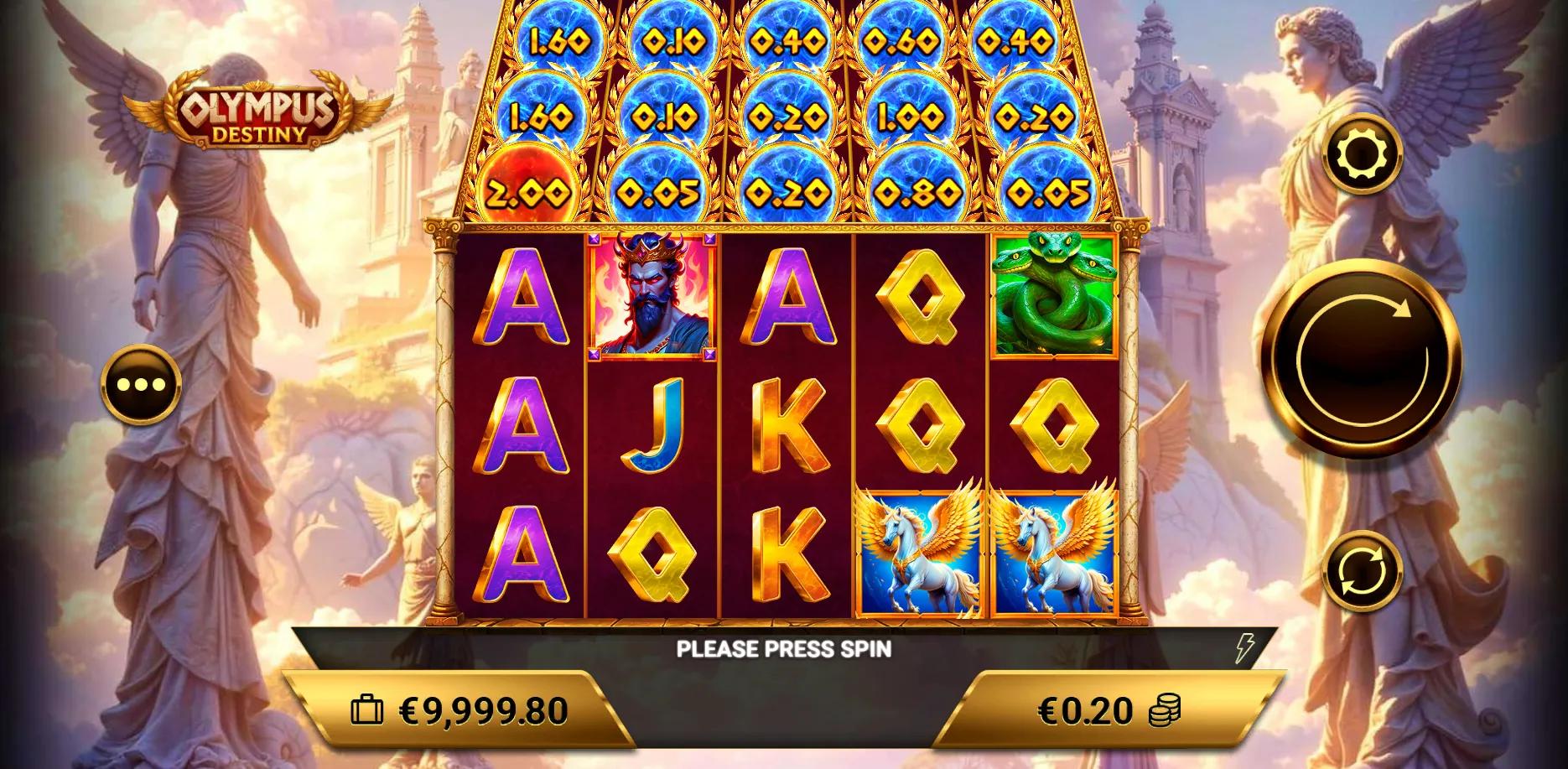 Olympus Destiny slot gameplay screenshot