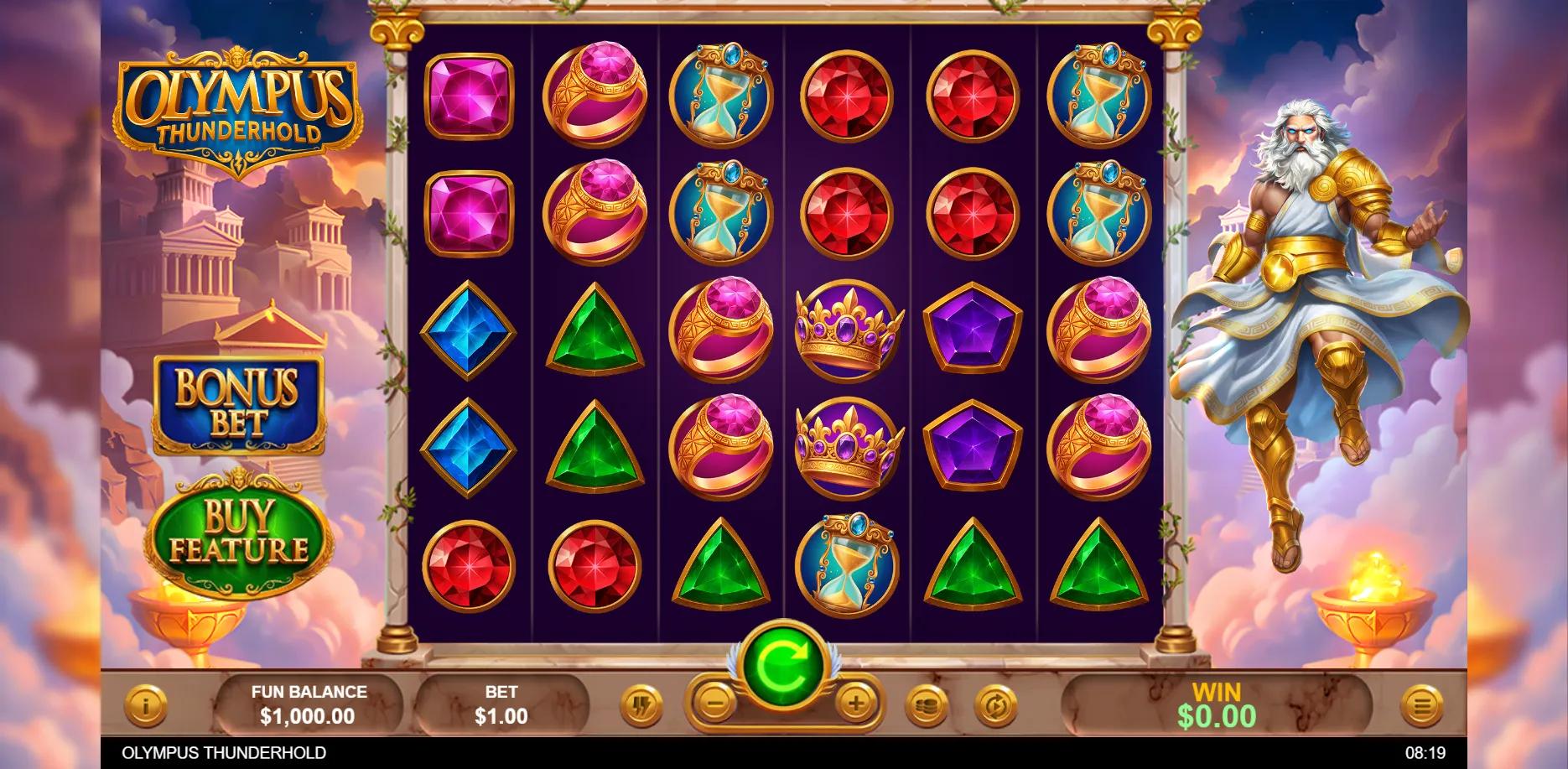 Olympus Thunderhold slot gameplay screenshot