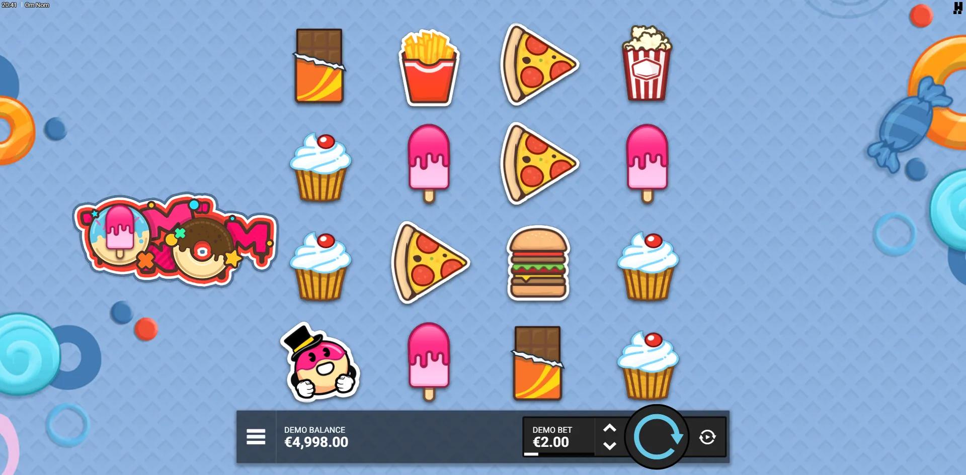 OmNom slot gameplay screenshot