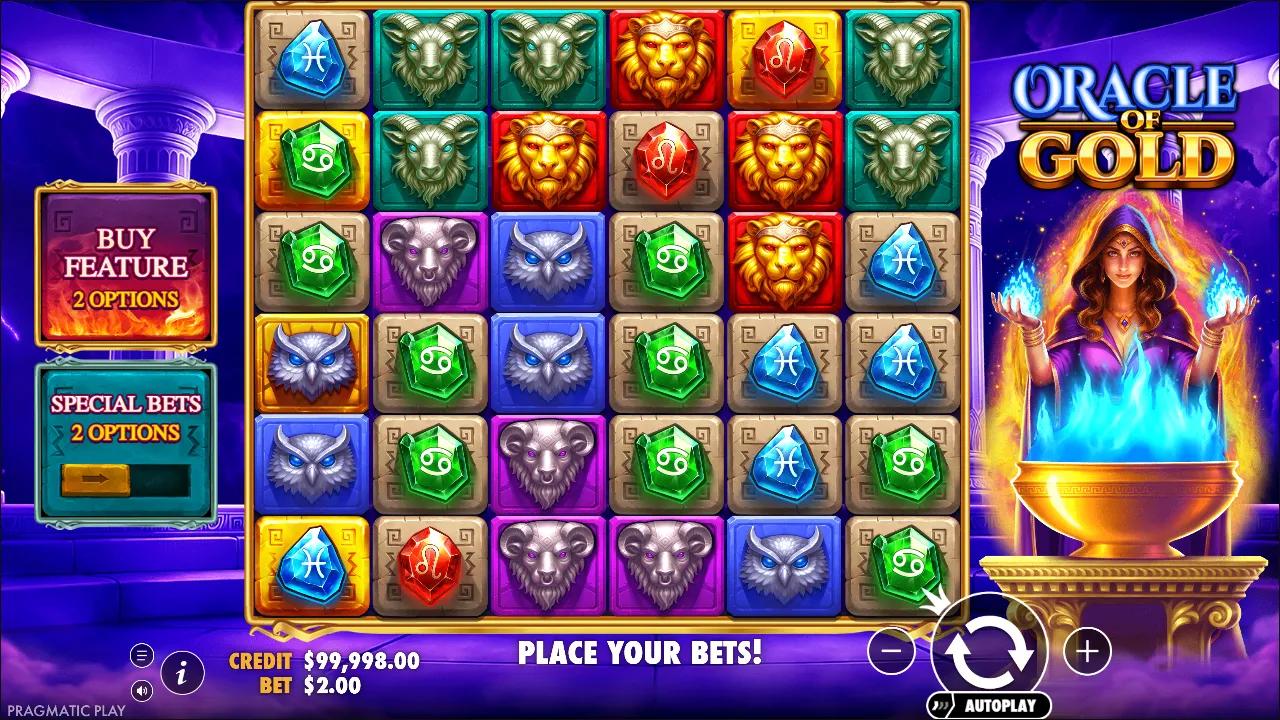 Oracle of Gold slot gameplay screenshot