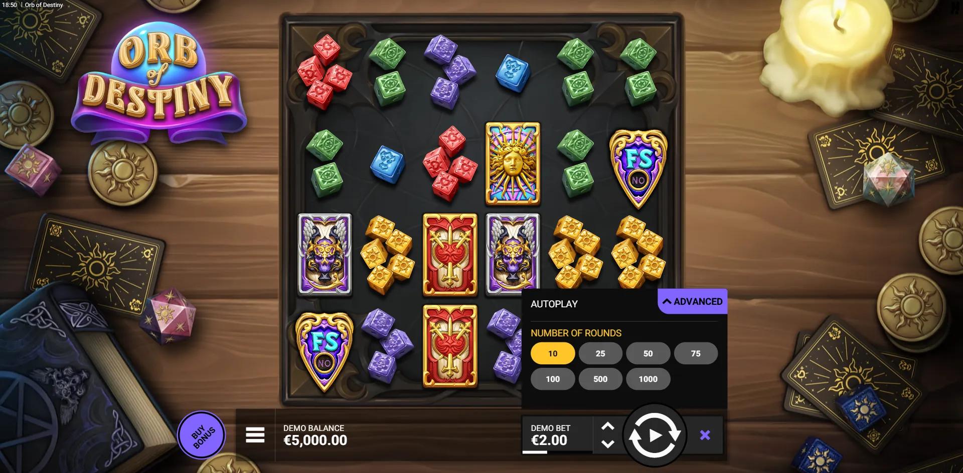 Orb of Destiny slot gameplay screenshot