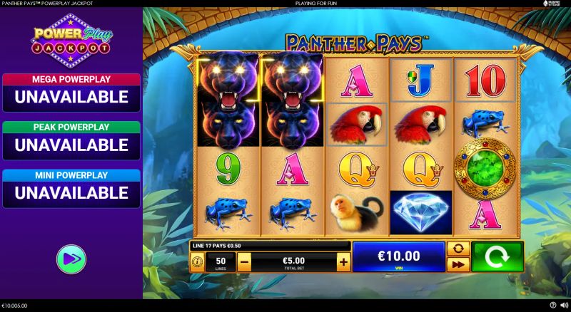 Panther Pays: PowerPlay Jackpot gameplay screenshot