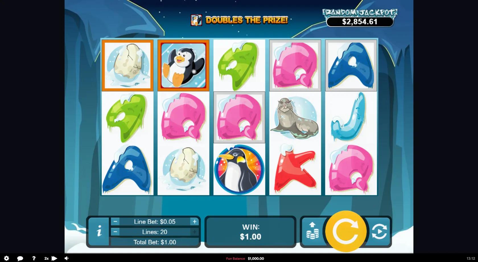 Penguin Power slot gameplay screenshot