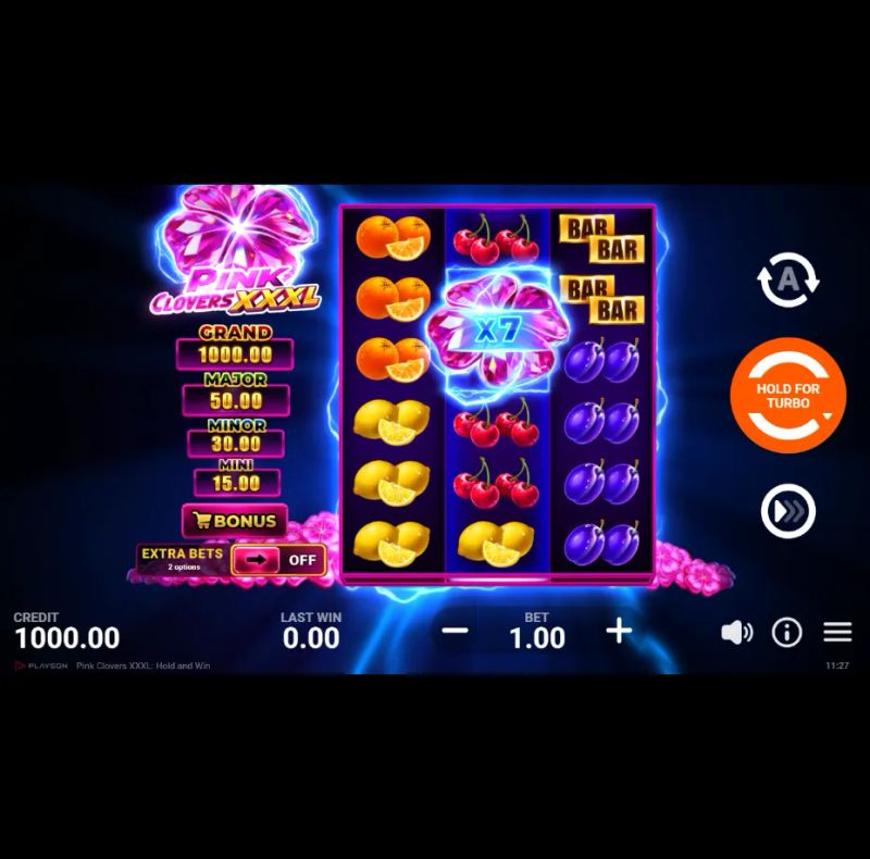 Pink Clovers XXXL: Hold and Win gameplay screenshot