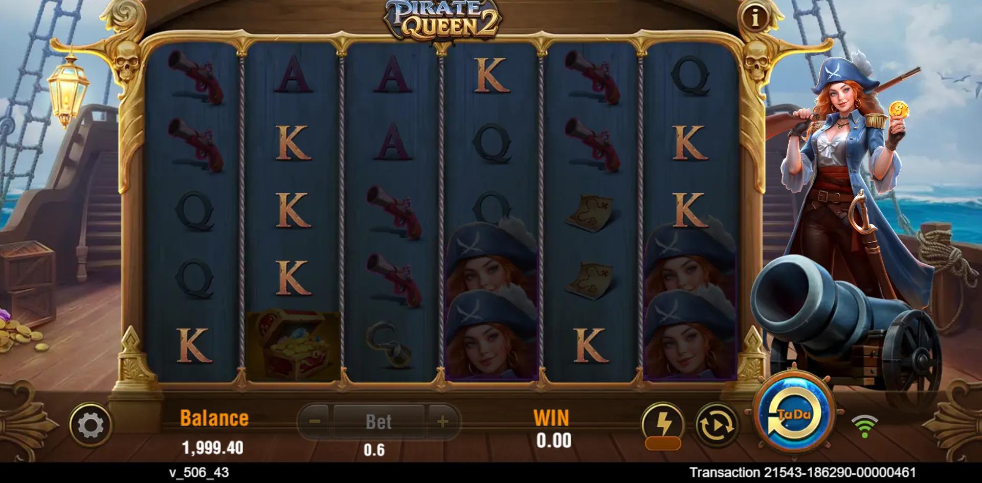 Pirate Queen 2 slot gameplay screenshot