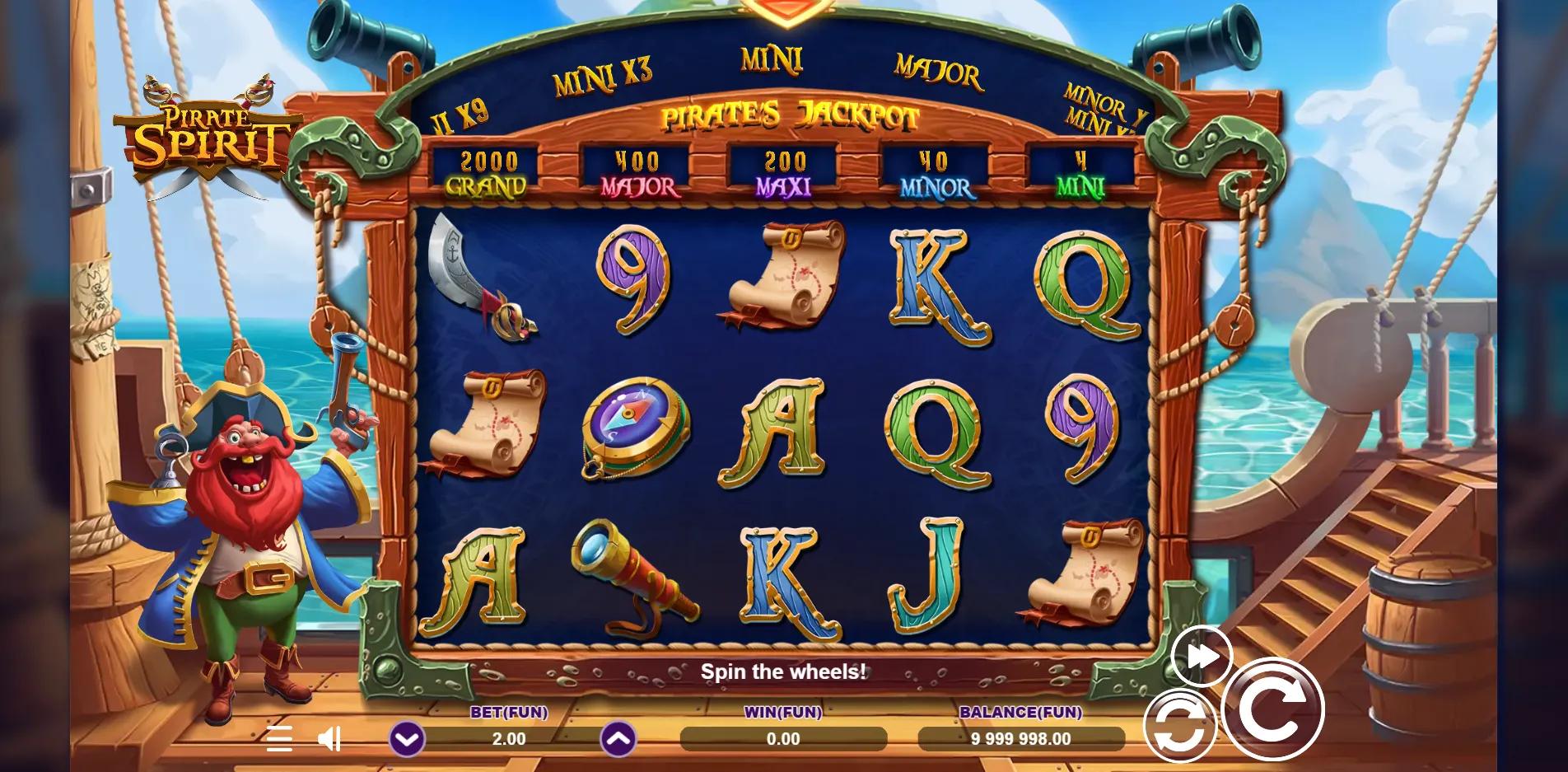 Pirate Spirit slot gameplay screenshot