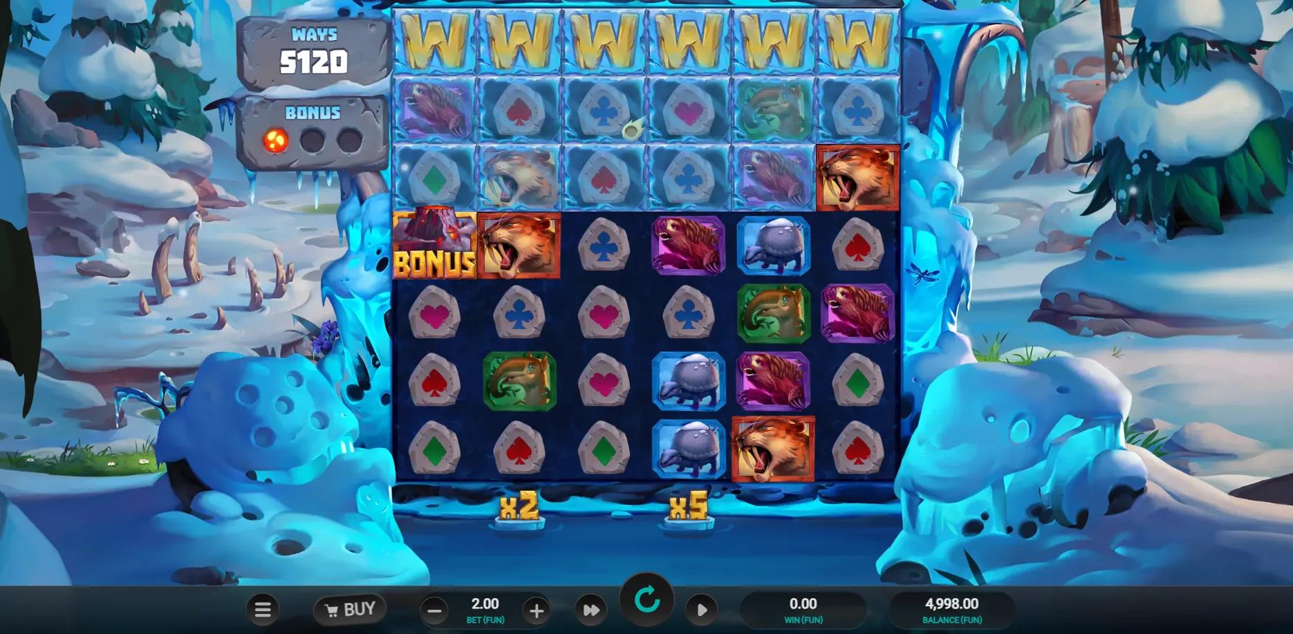 Primal Times slot gameplay screenshot