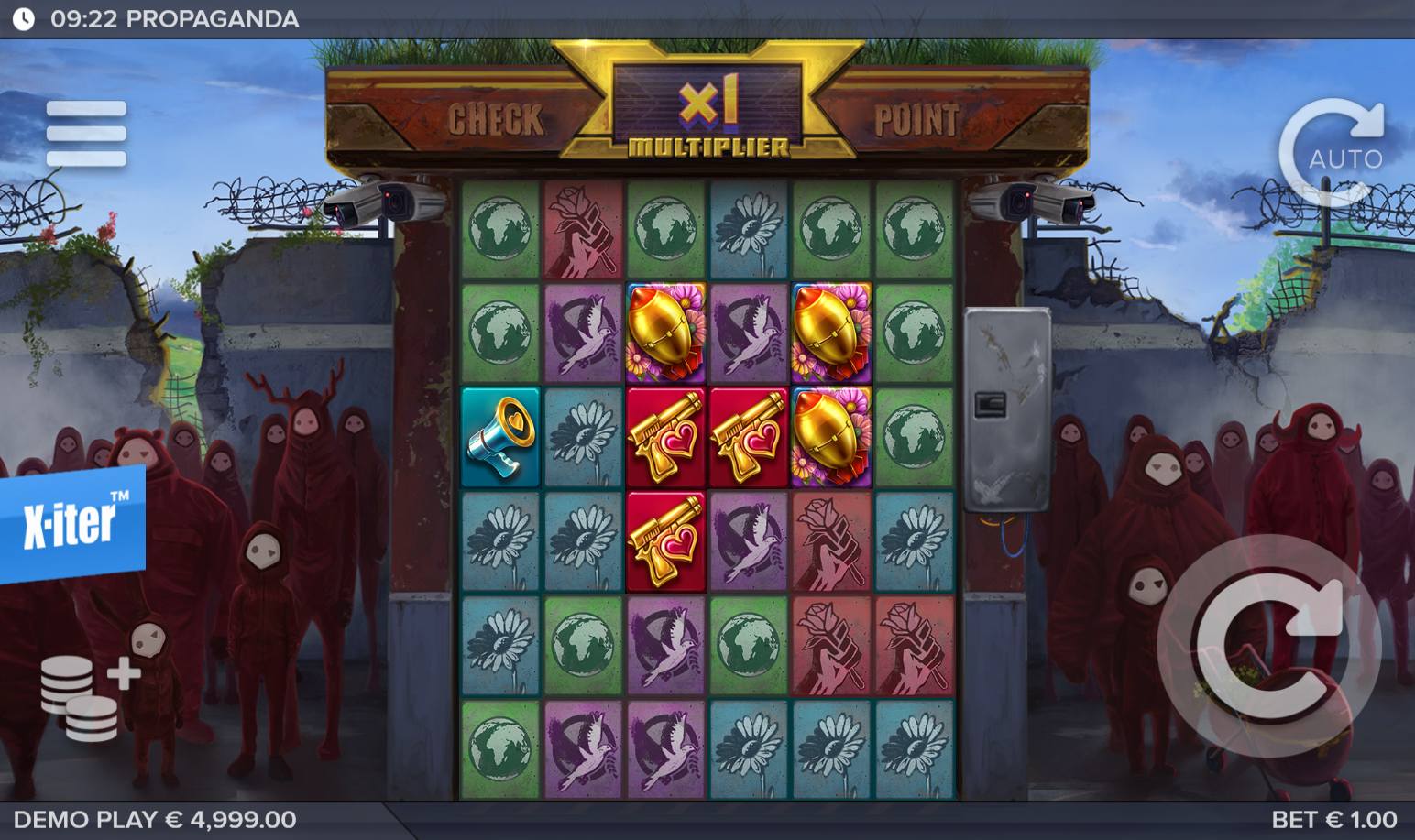 ELK Studios's Propaganda slot - Dark theme, high volatility action