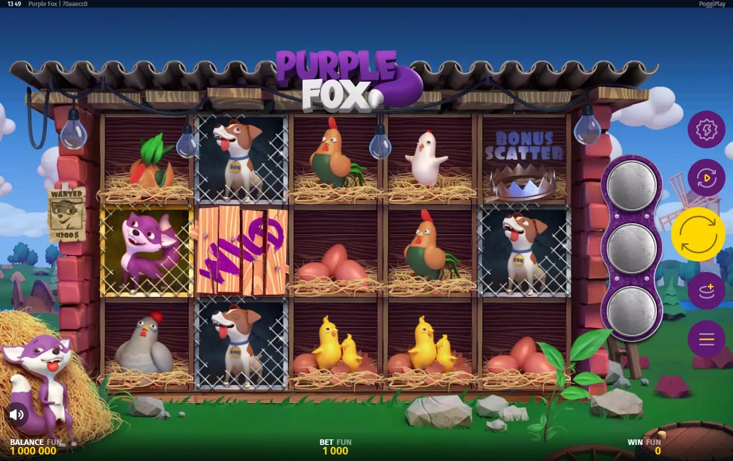 Purple Fox slot gameplay screenshot