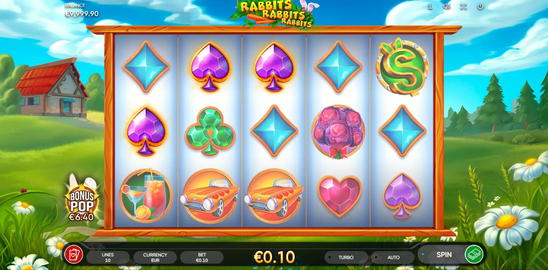 Rabbits, Rabbits, Rabbits! slot gameplay screenshot