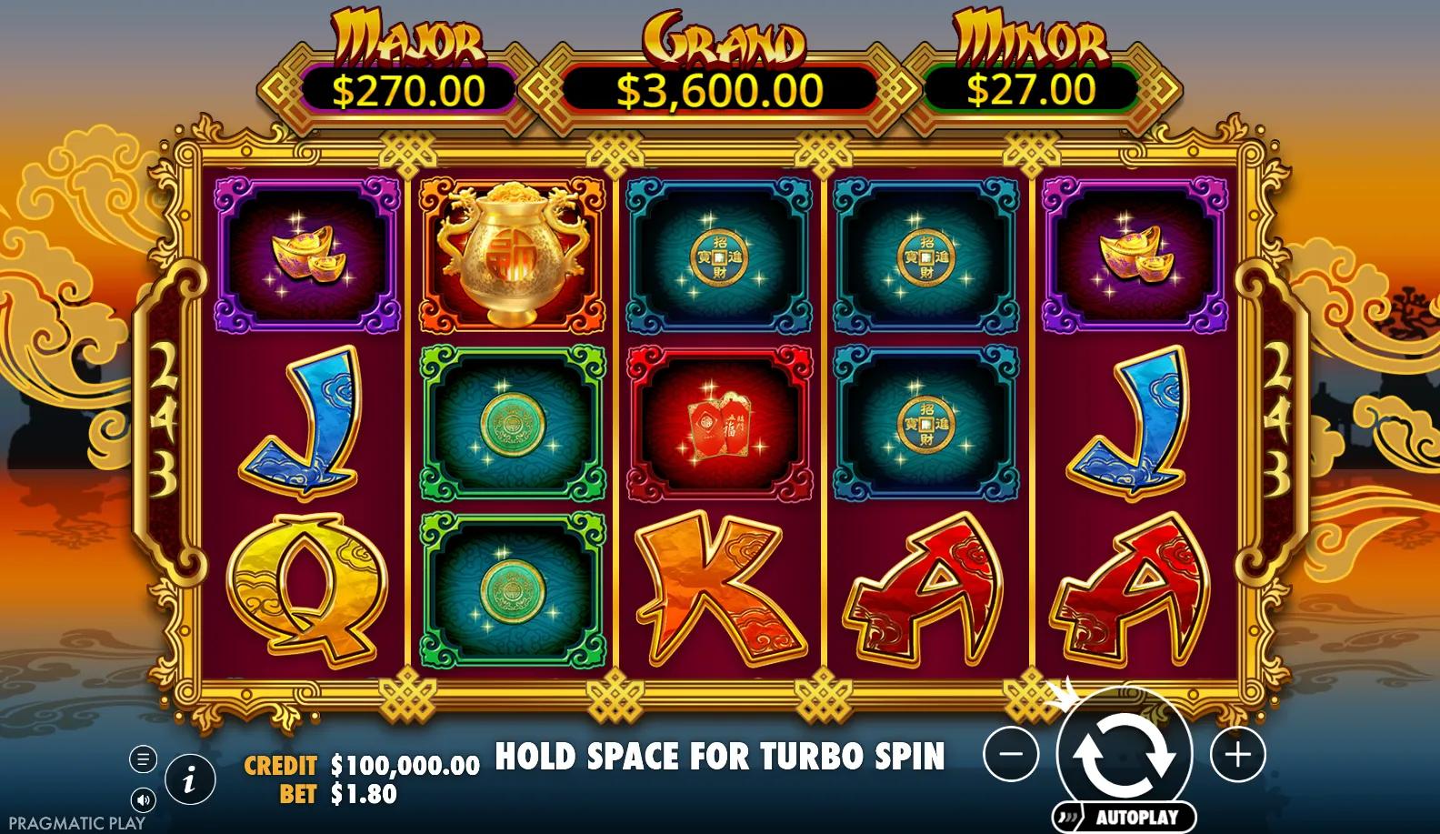 Raging Bull slot gameplay screenshot
