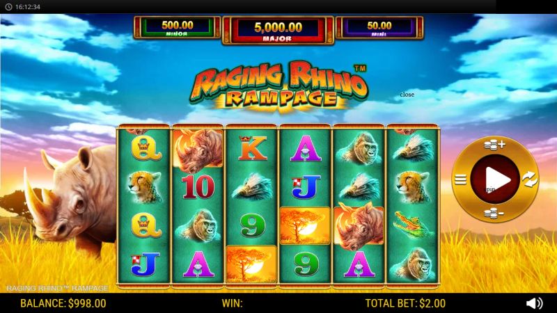 Raging Rhino Rampage gameplay screenshot