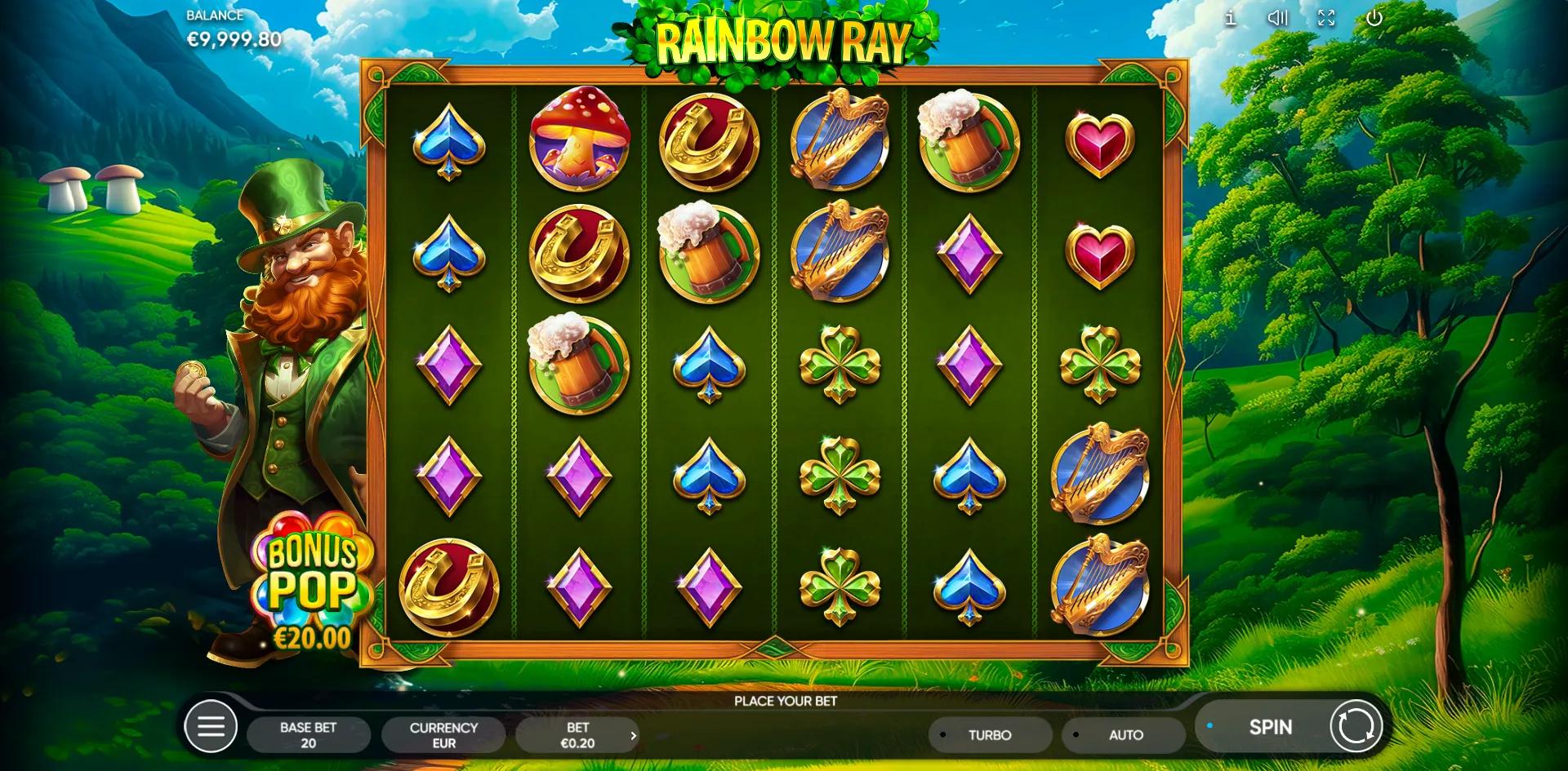 Rainbow Ray slot gameplay screenshot