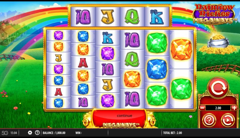 Rainbow Riches Megaways gameplay screenshot
