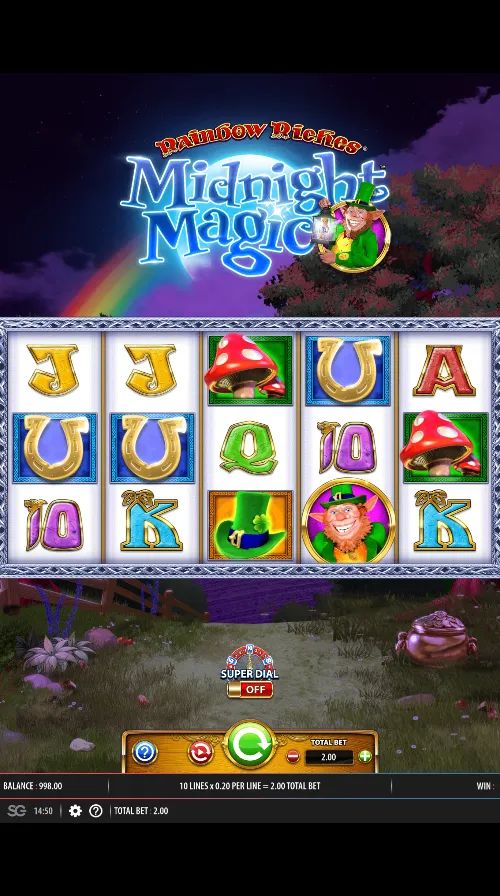 Rainbow Riches Midnight Magic gameplay screenshot