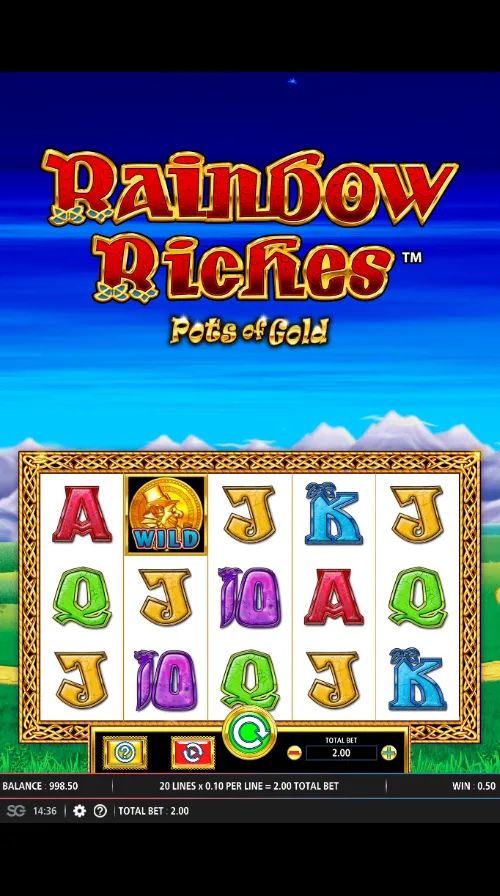 Rainbow Riches Pots of Gold gameplay screenshot