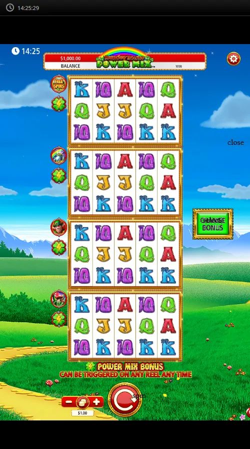 Rainbow Riches Power Mix gameplay screenshot