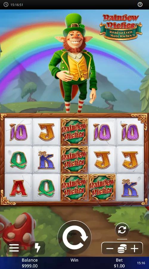 Rainbow Riches Road to Even More Riches gameplay screenshot