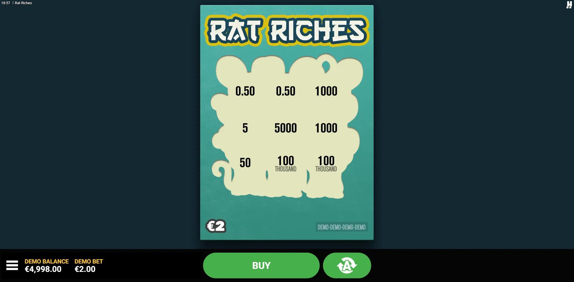 Rat Riches slot gameplay screenshot