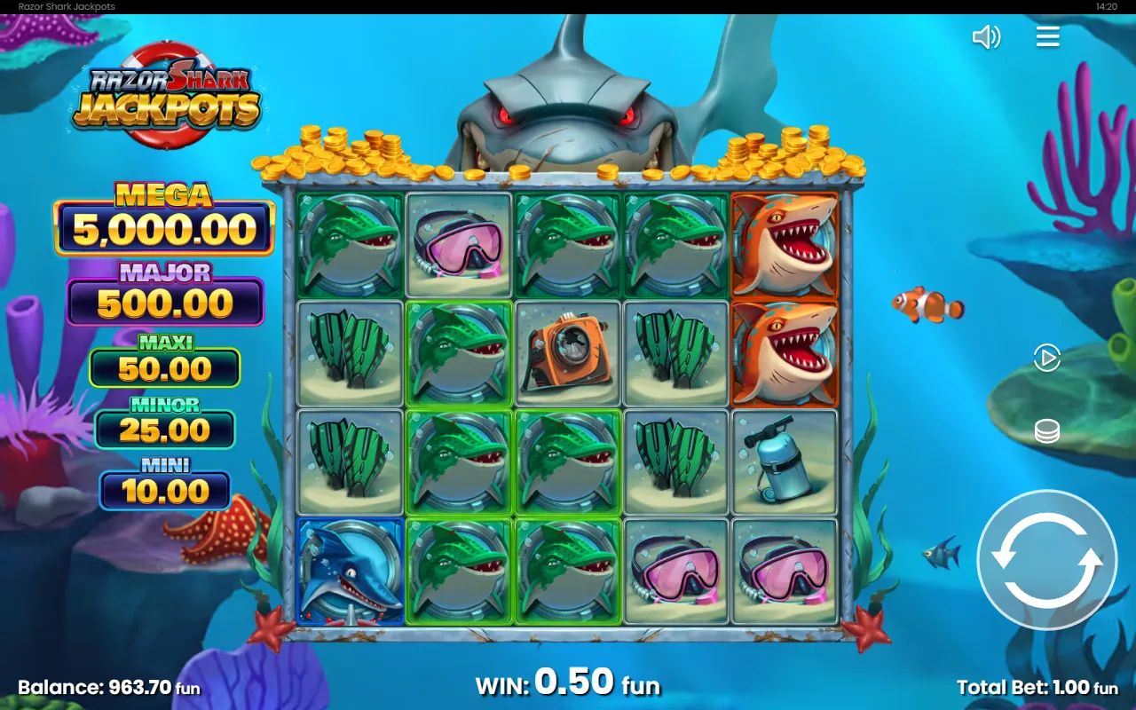 Razor Shark Jackpots - screenshot 2