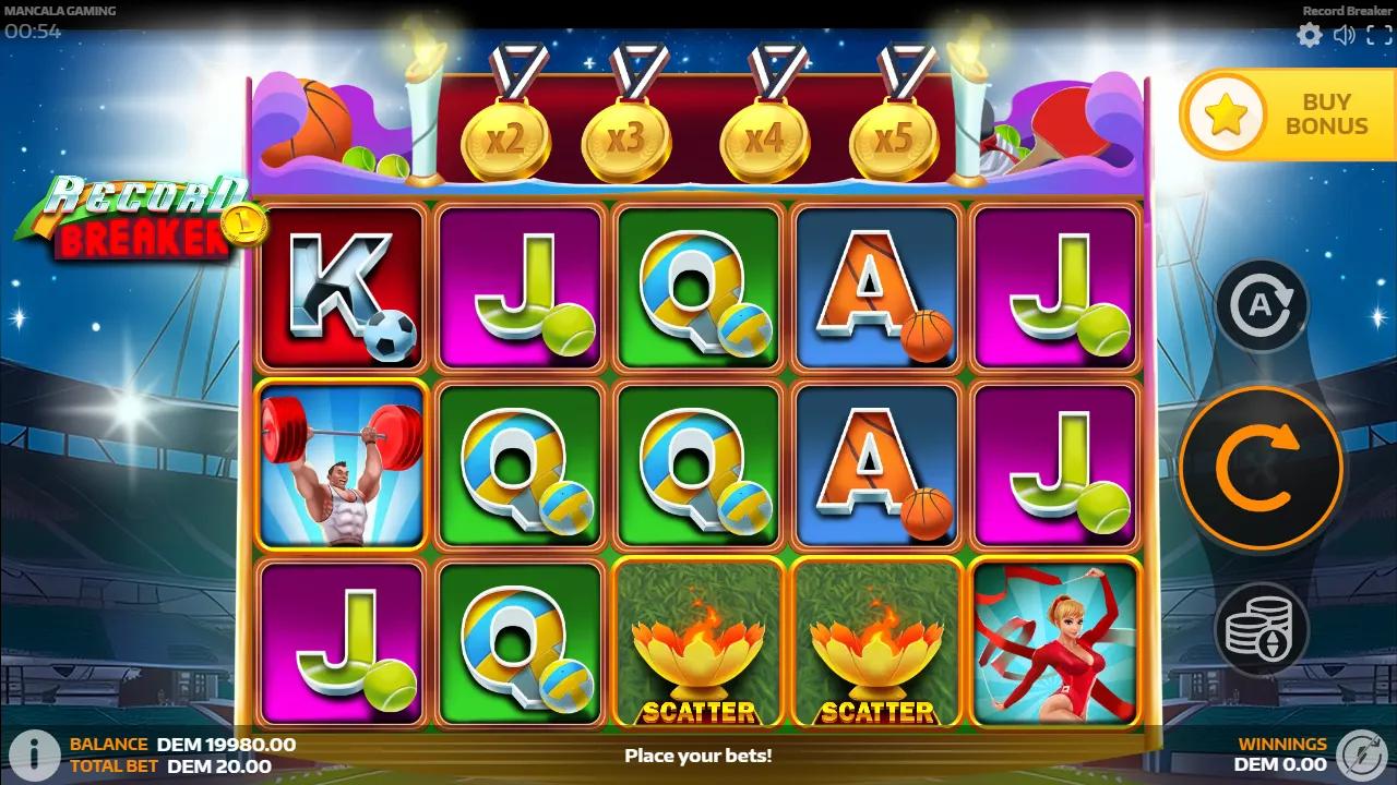 Record Breaker slot gameplay screenshot