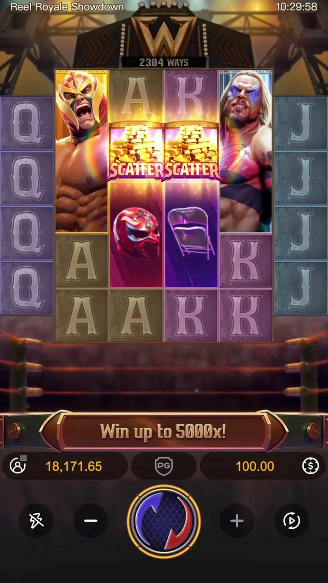 Reel Royale Showdown slot gameplay screenshot