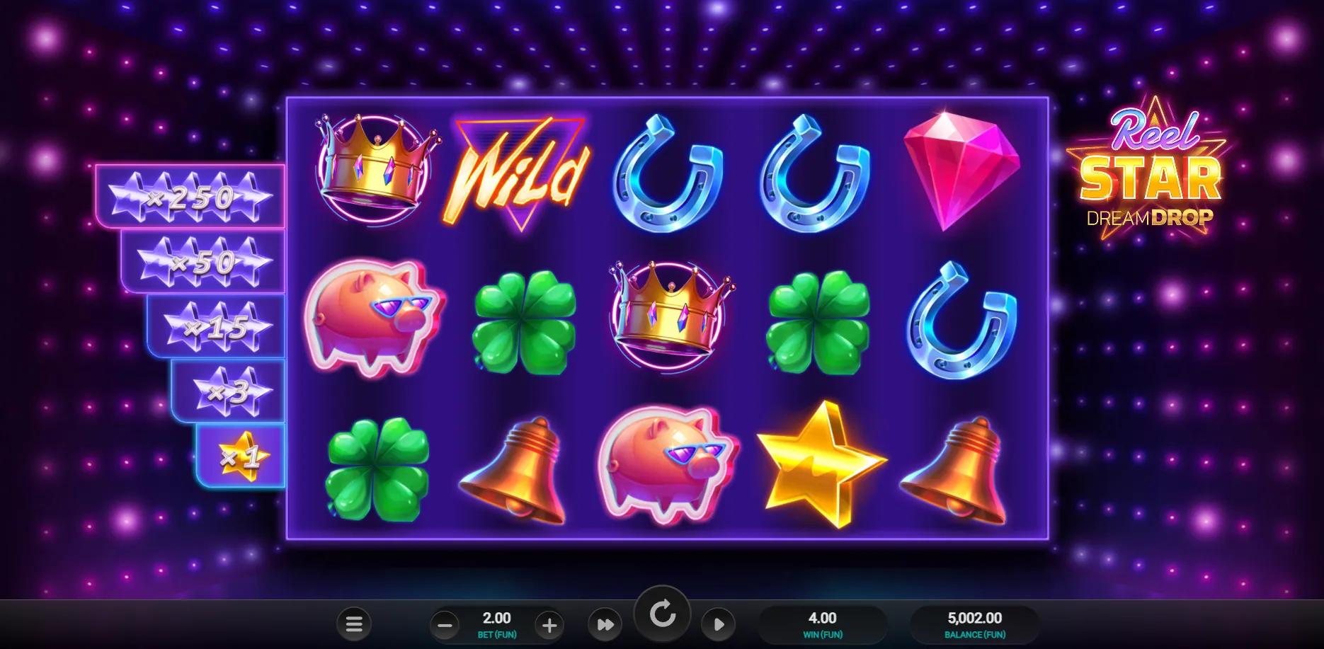 Reel Star Dream Drop slot gameplay screenshot