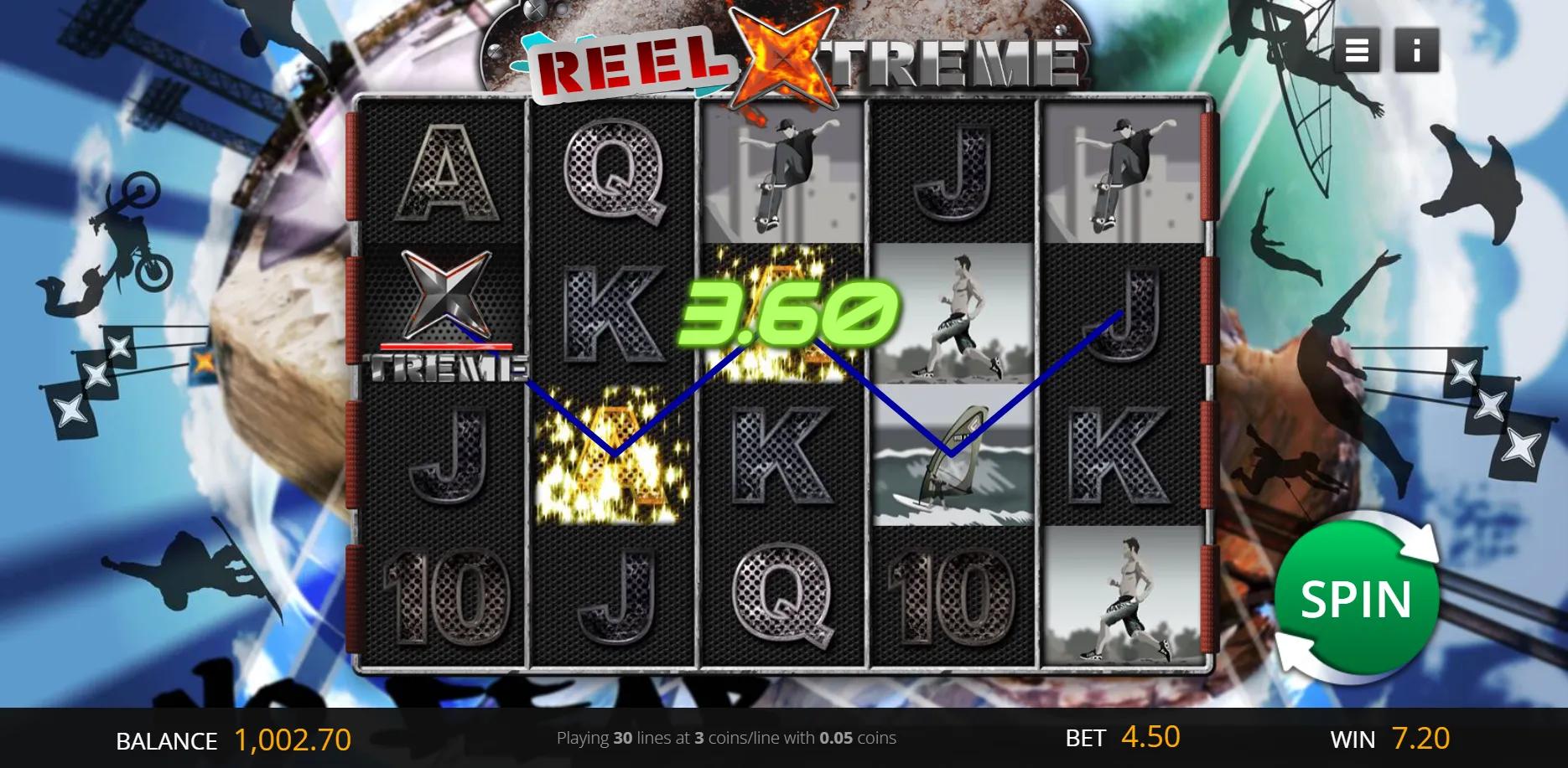 Reel Xtreme slot gameplay screenshot