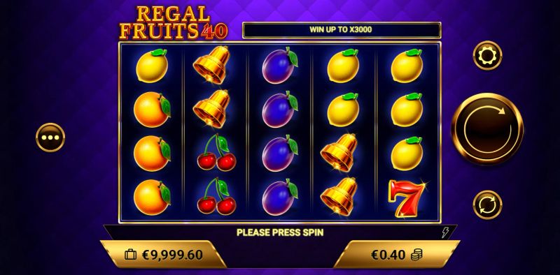 Regal Fruits 40 gameplay screenshot