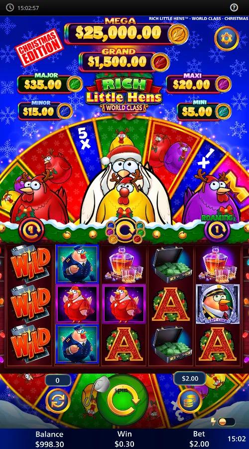 Rich Little Hens World Class Christmas Edition gameplay screenshot