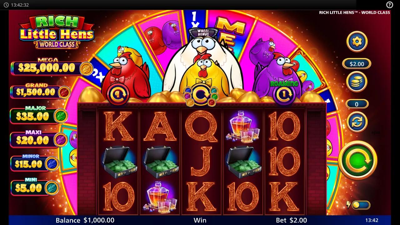 Rich Little Hens World Class gameplay screenshot