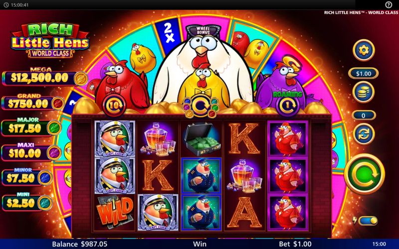 Rich Little Hens World Class gameplay screenshot