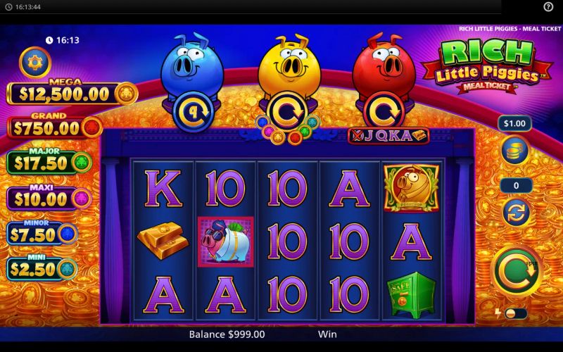 Rich Little Piggies Meal Ticket gameplay screenshot