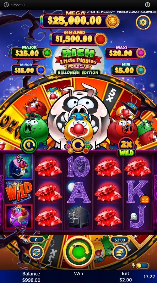 Rich Little Piggies World Class Halloween Edition gameplay screenshot