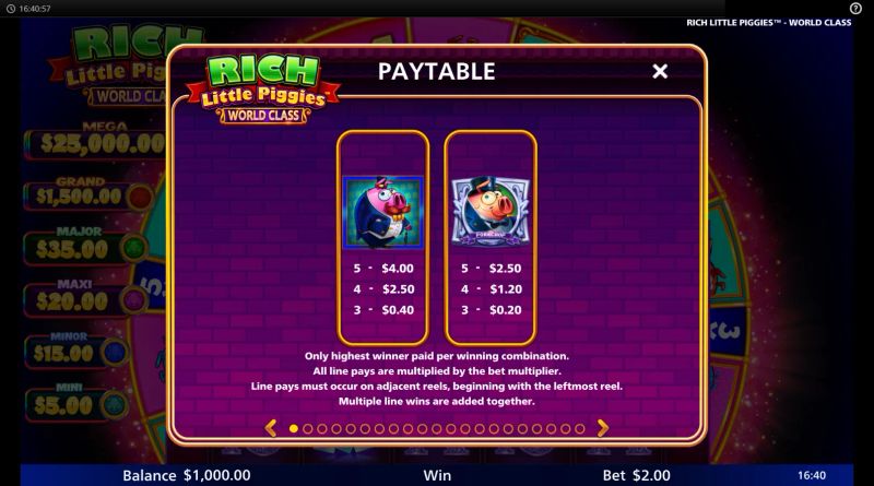 Rich Little Piggies World Class gameplay screenshot