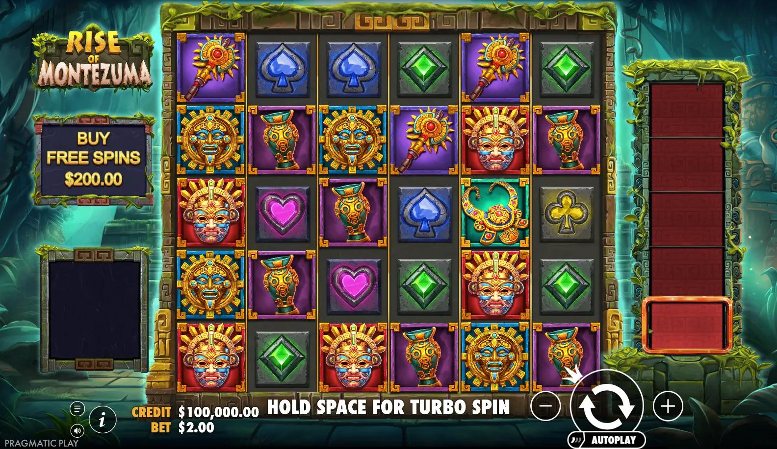 Rise of Montezuma slot gameplay screenshot
