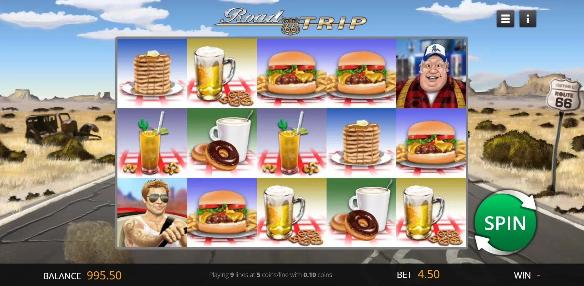 Road Trip slot gameplay screenshot