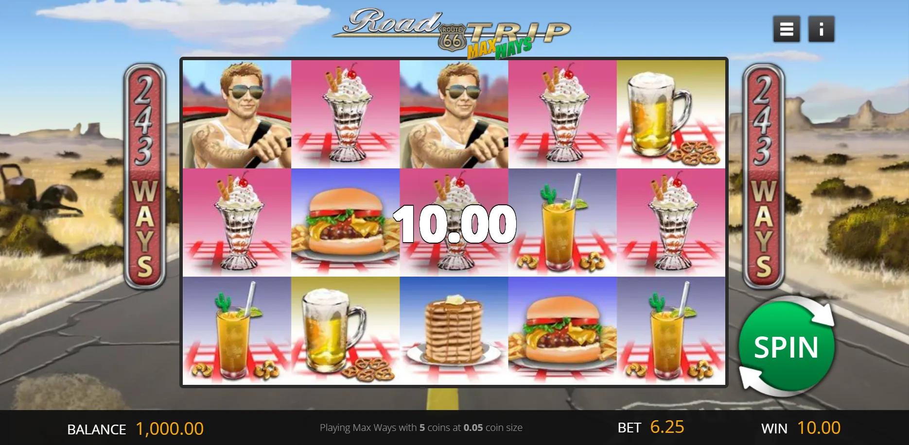 Road Trip Max Ways slot gameplay screenshot