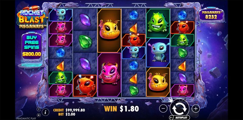 Rocket Blast Megaways gameplay screenshot