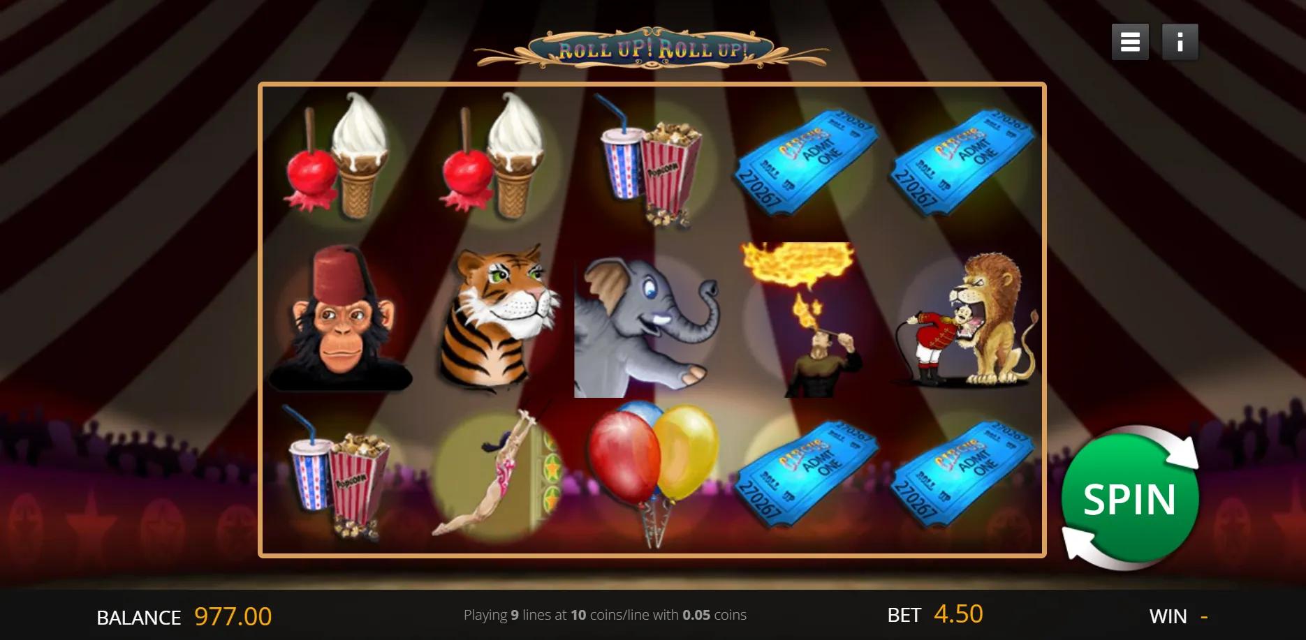 Roll Up Roll Up slot gameplay screenshot