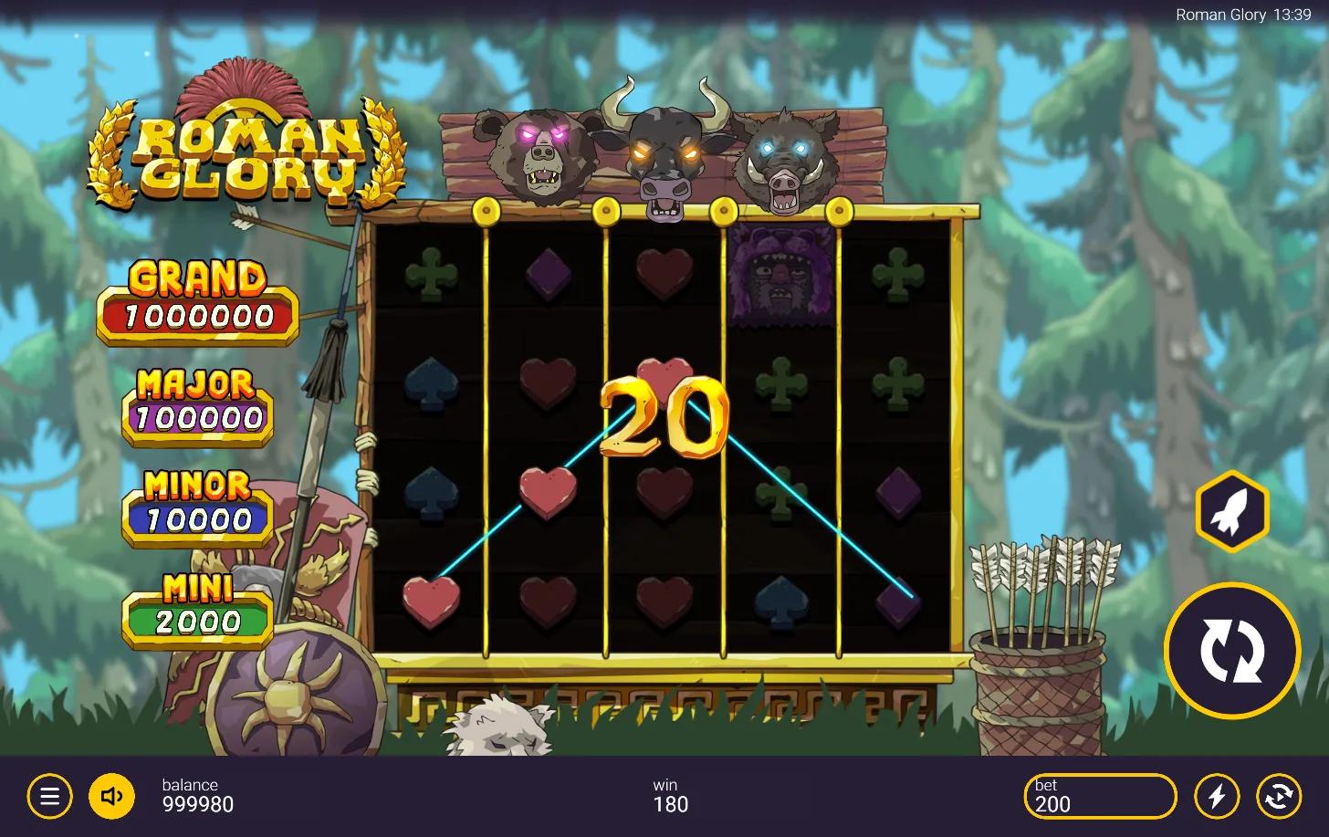 Roman Glory slot gameplay screenshot
