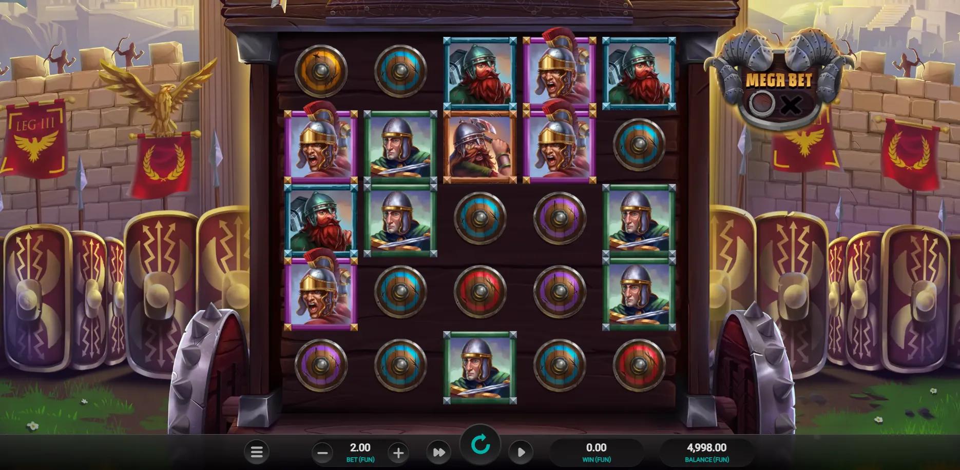 Roman Rivals: Blood and Sand Dream Drop slot gameplay screenshot