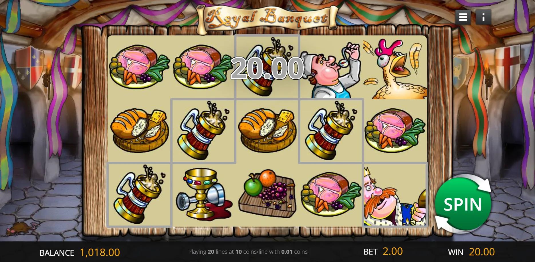 Royal Banquet slot gameplay screenshot