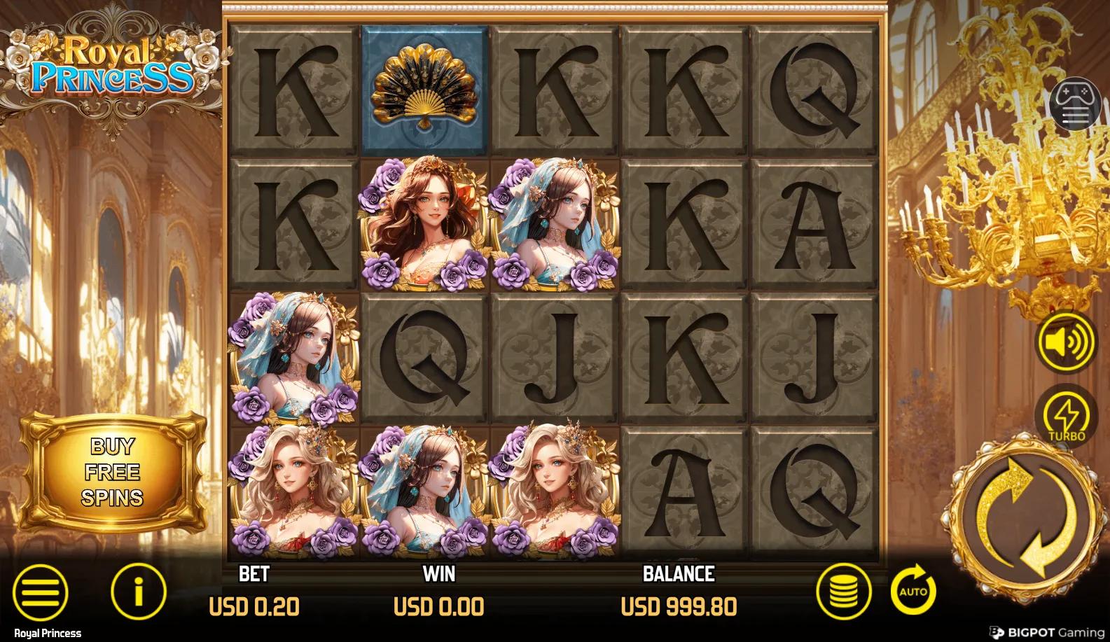 Royal Princess slot gameplay screenshot