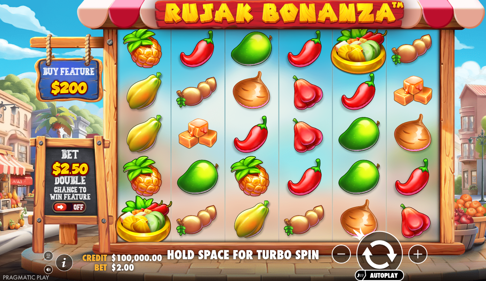 Rujak Bonanza slot gameplay screenshot