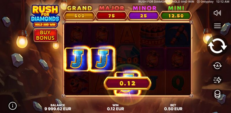 Rush for Diamonds: Hold and Win gameplay screenshot